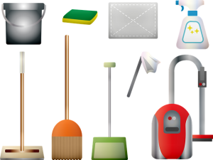 Cleaning supplies animated pic